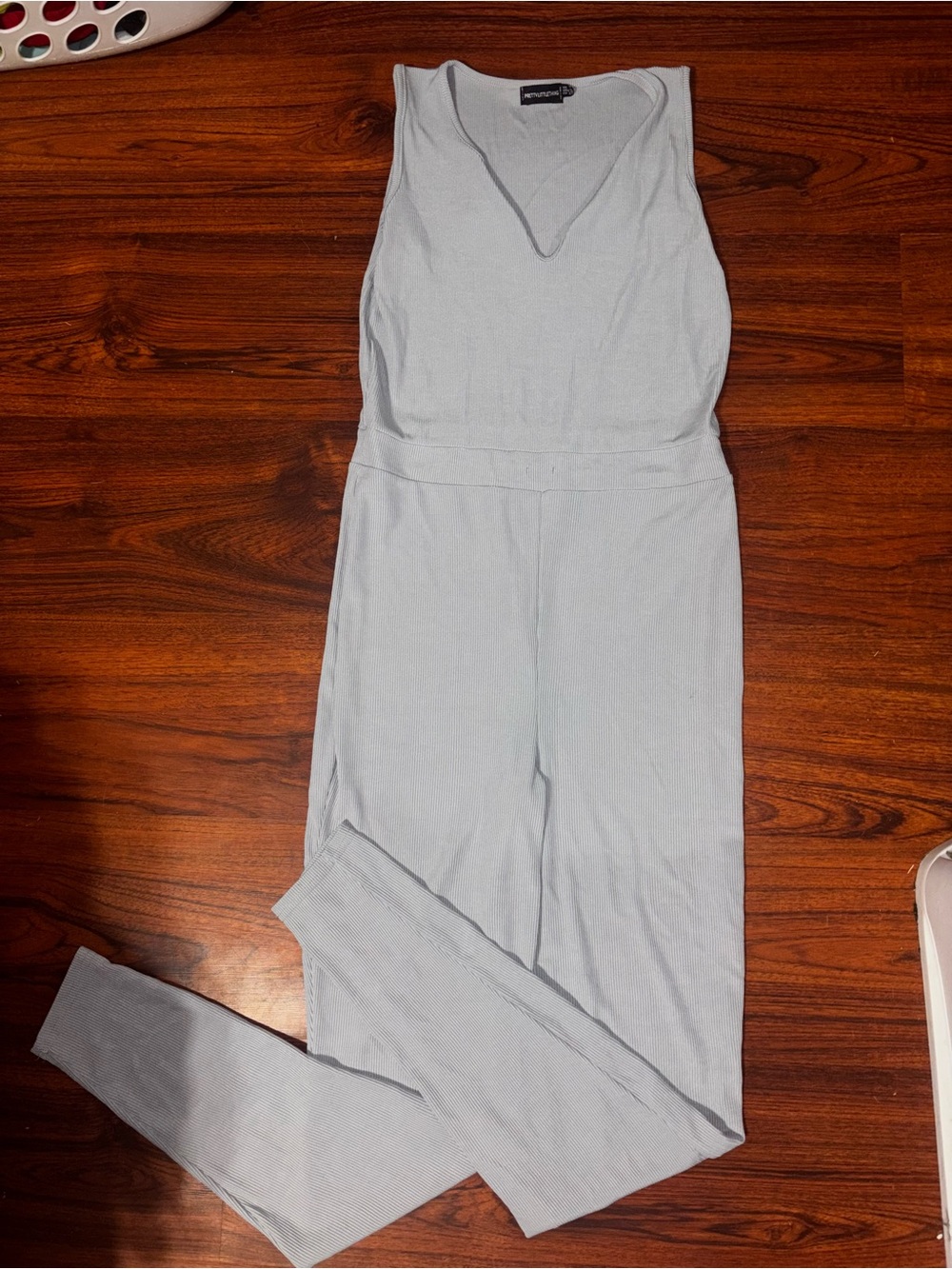PrettyLittleThing Pale Blue Sleeveless V-Neck Jumpsuit